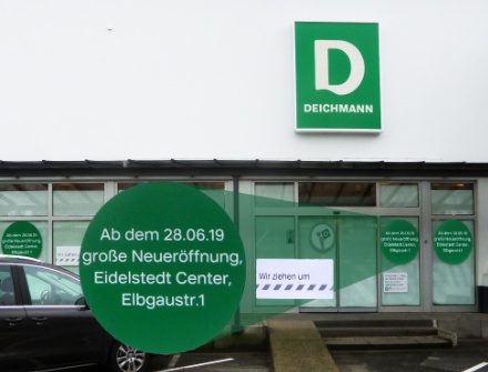 Deichmann Schuhe wurde im Stellinger Hof Mitte Juni  2019 geschlossen