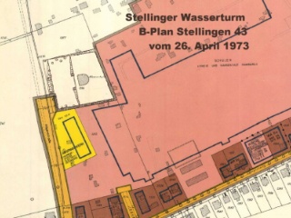 Stellinger Wasserturm B-Plan Stellingen 43 vom 26.4.1973