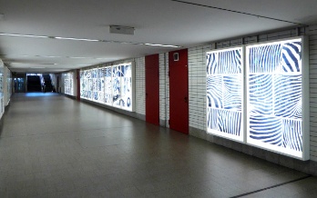 Die 5 Kontinente, Jochen Lempert, 2007, im Fußgängertunnel U-Bahnhof Tierpark Hagenbeck