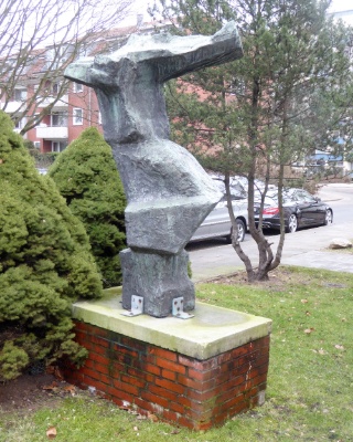 Schräger Torso aus Bronze, 1968 von Karl-August Ohrt (1902 - 1993)